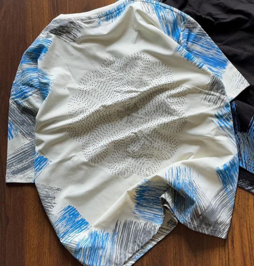 FIRST COPY CHROME HEARTS DROP SHOULDER STONE WORK FRONT AND BACK - Image 4