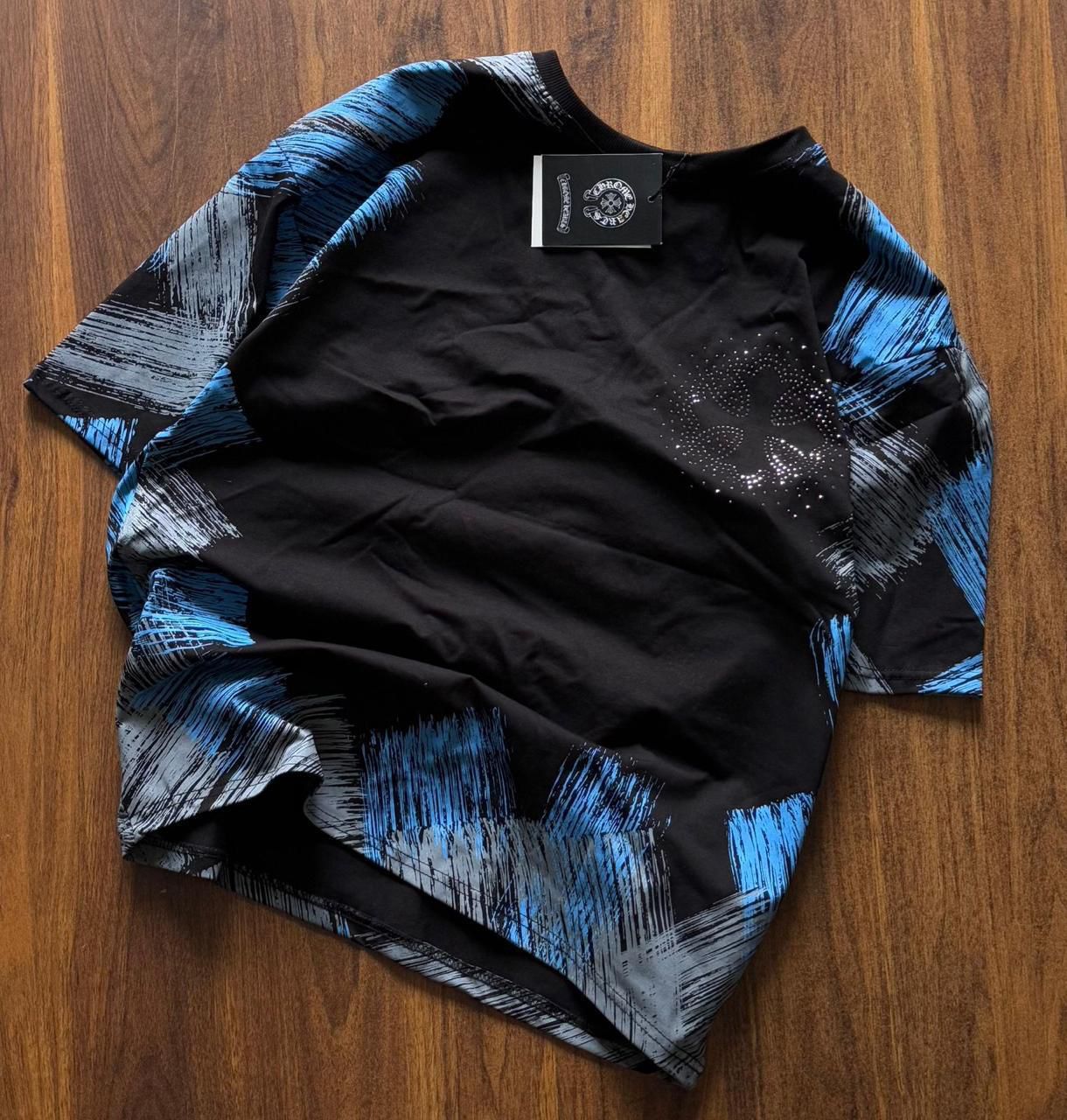 FIRST COPY CHROME HEARTS DROP SHOULDER STONE WORK FRONT AND BACK - Image 3