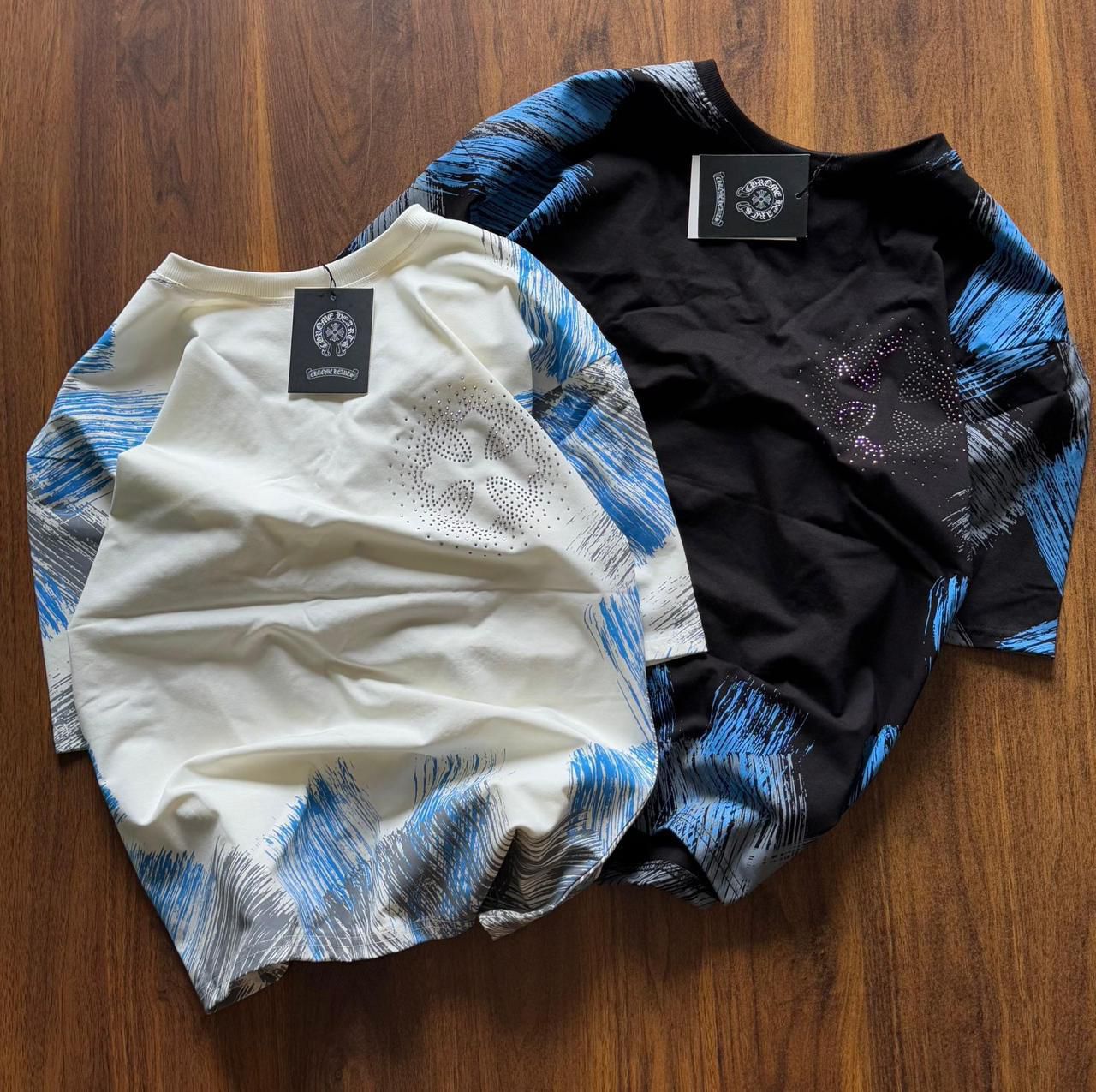 FIRST COPY CHROME HEARTS DROP SHOULDER STONE WORK FRONT AND BACK - Image 2