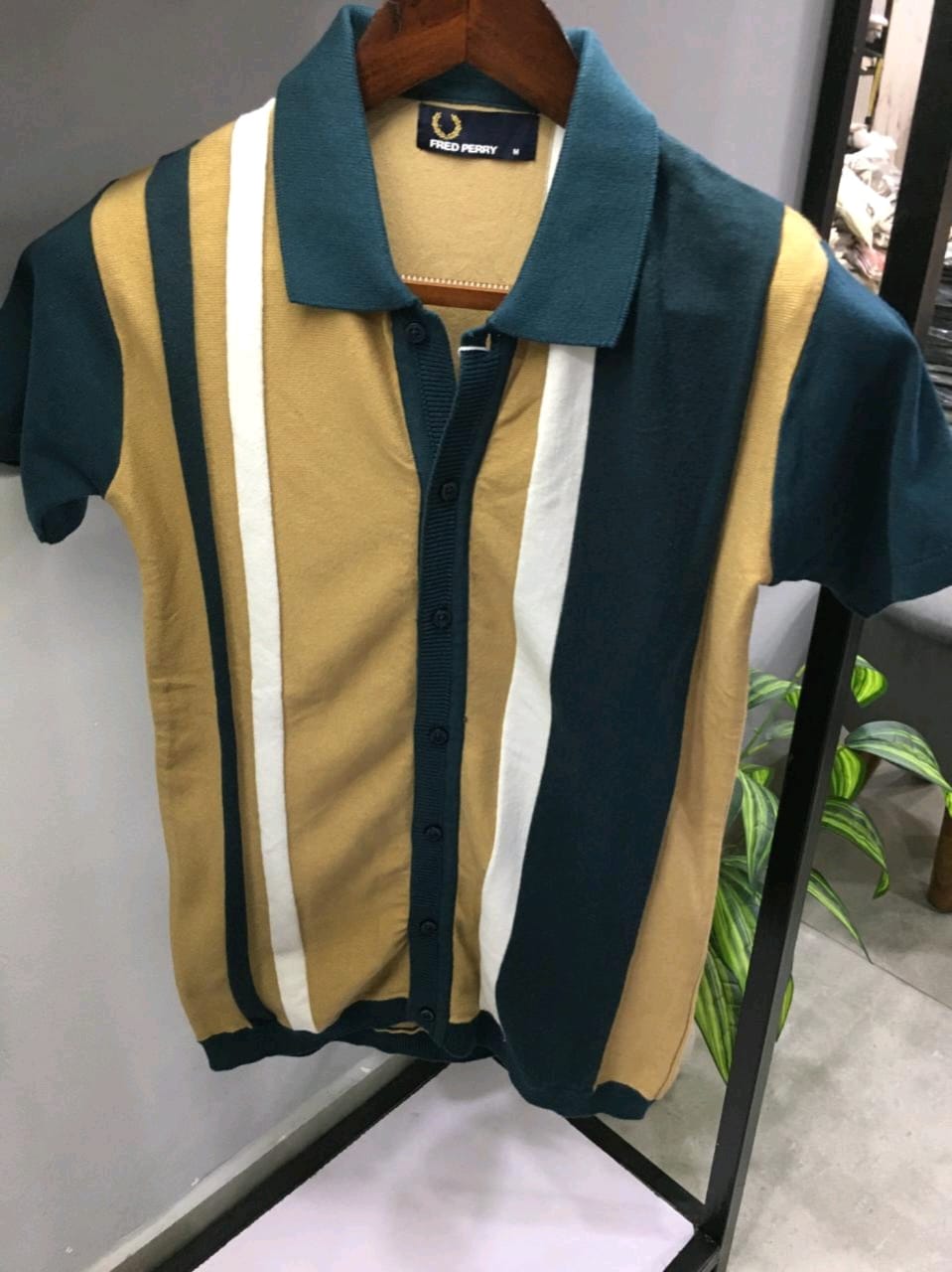 FIRST COPY FRED PERRY VERY PREMIUM KNITTED HALF SLEEVES SHIRT - Image 2