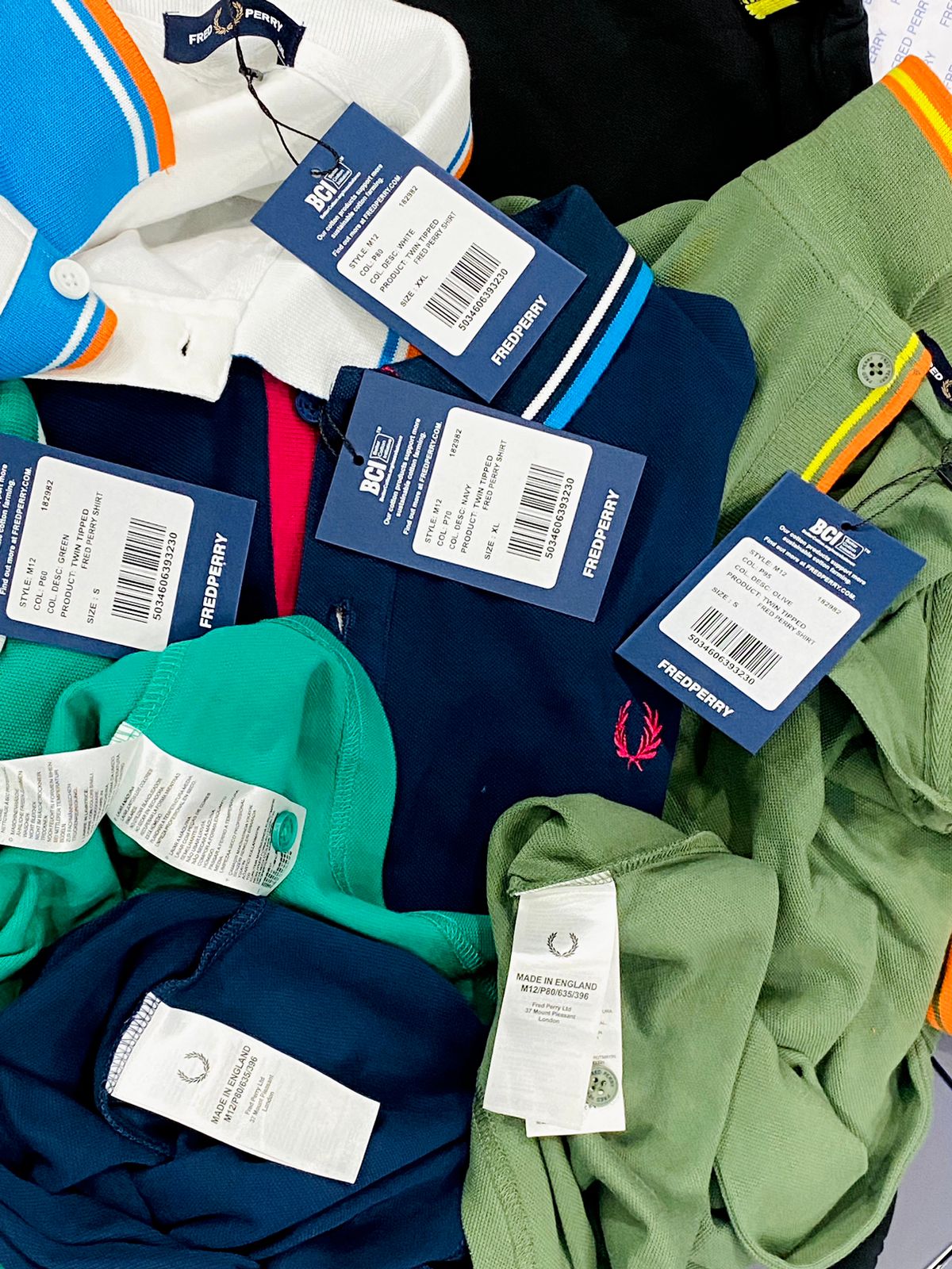 FIRST COPY FRED SHIPMENT JACQUARD TIPPED POLOS T-SHIRT - Image 13