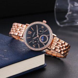 FIRST COPY Fossil Es3121 Jacqueline Sun Moon Copper-Black