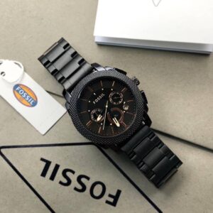 FIRST COPY Fossil Machine Chronograph Analog Black ion plated Dial Watch