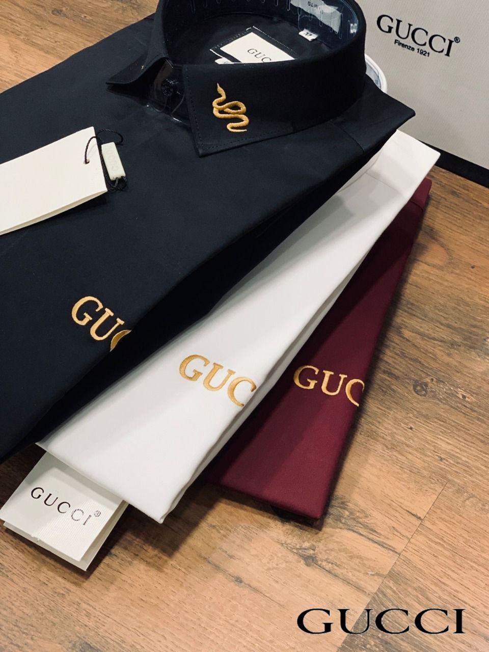 FIRST COPY GUCCI PREMIUM STORE ARTICAL COTTON SHIRTS
