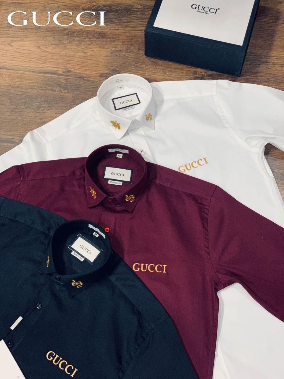 FIRST COPY GUCCI PREMIUM STORE ARTICAL COTTON SHIRTS - Image 2