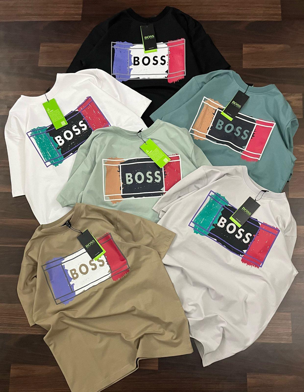 FIRST COPY HUGO BOSS PREMIUM ROUND NECK DROP SHOULDER T-SHIRT