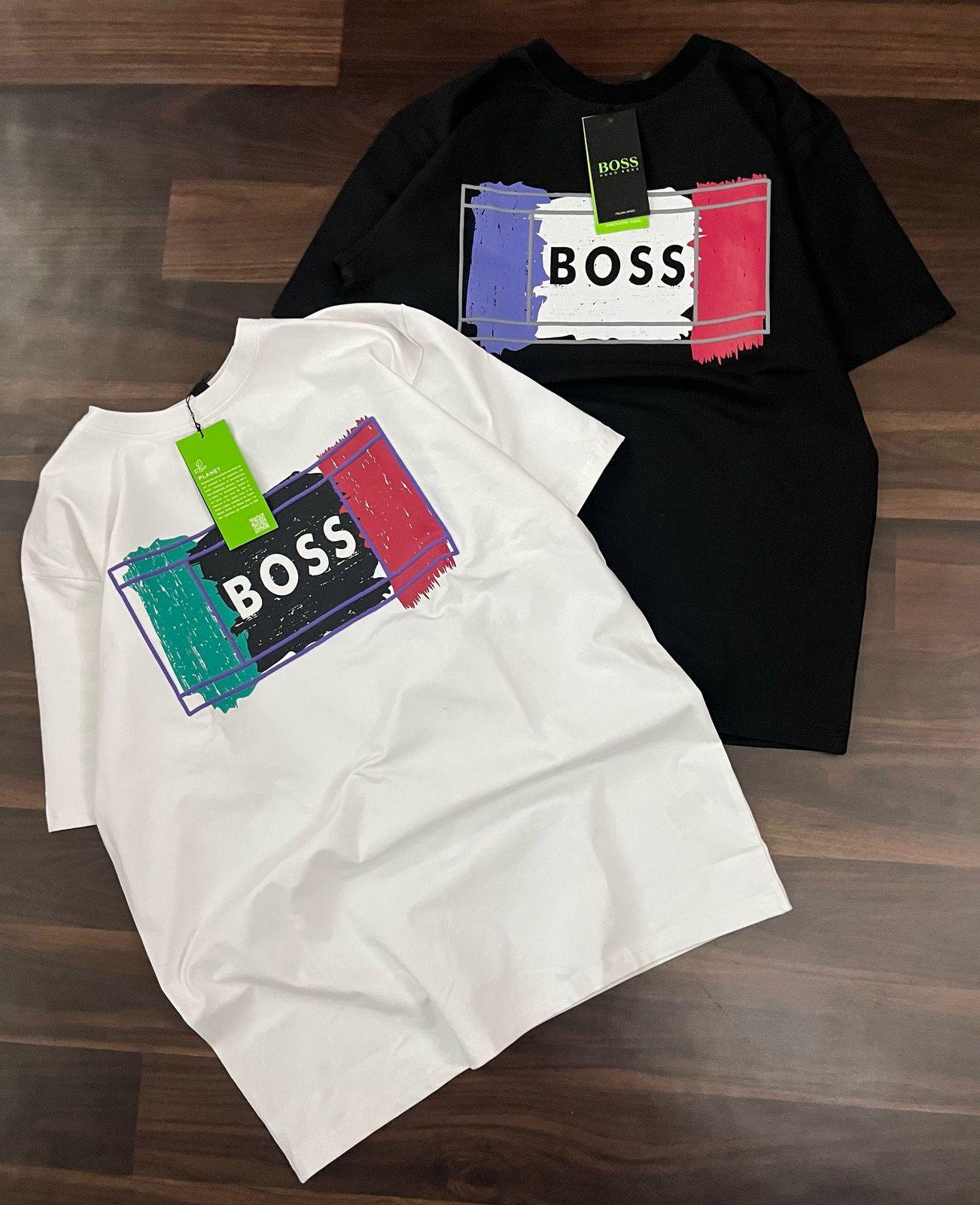 FIRST COPY HUGO BOSS PREMIUM ROUND NECK DROP SHOULDER T-SHIRT - Image 3