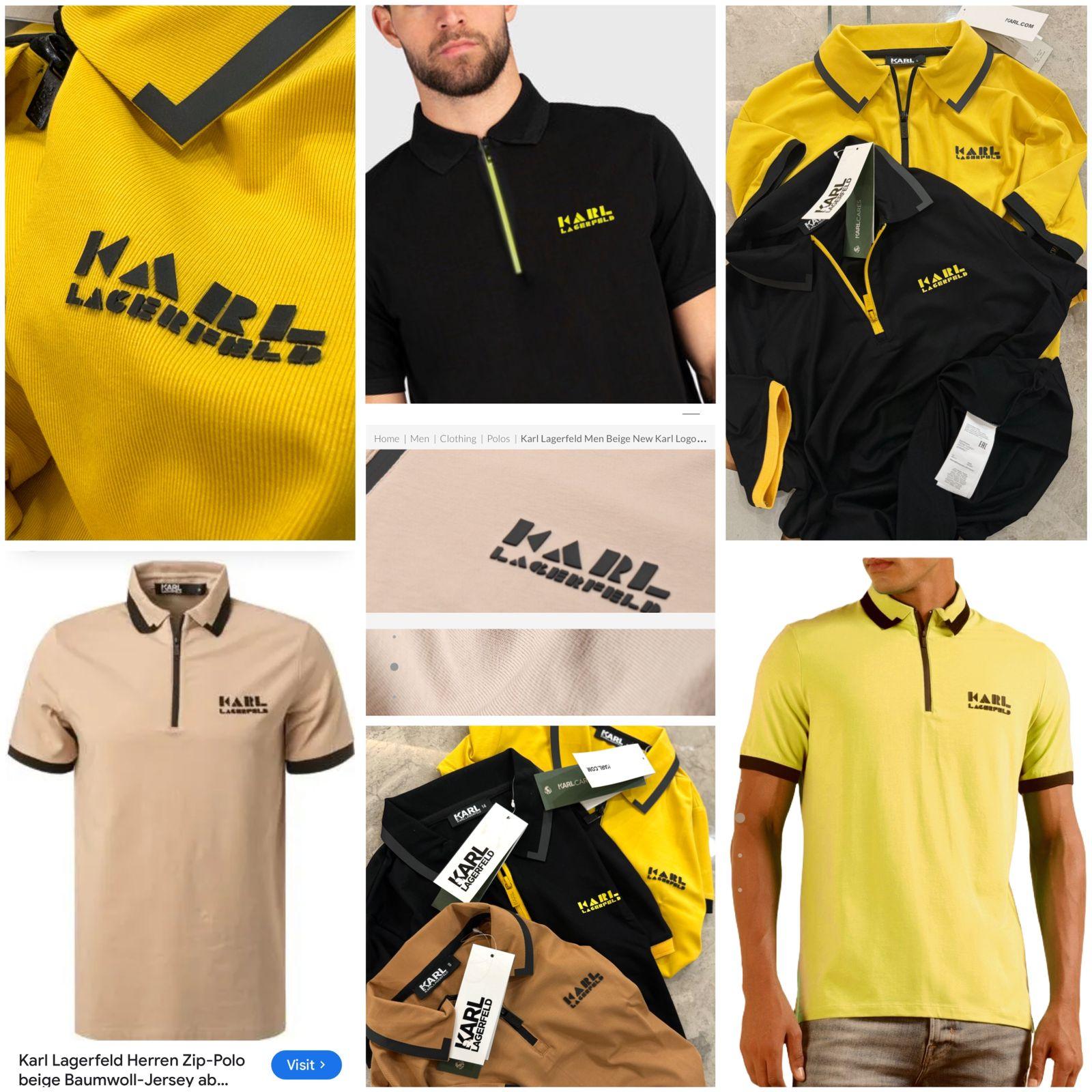 FIRST COPY KARL LAGERFELD COTTON FABRIC POLOS T-SHIRT FOR MEN - Image 4