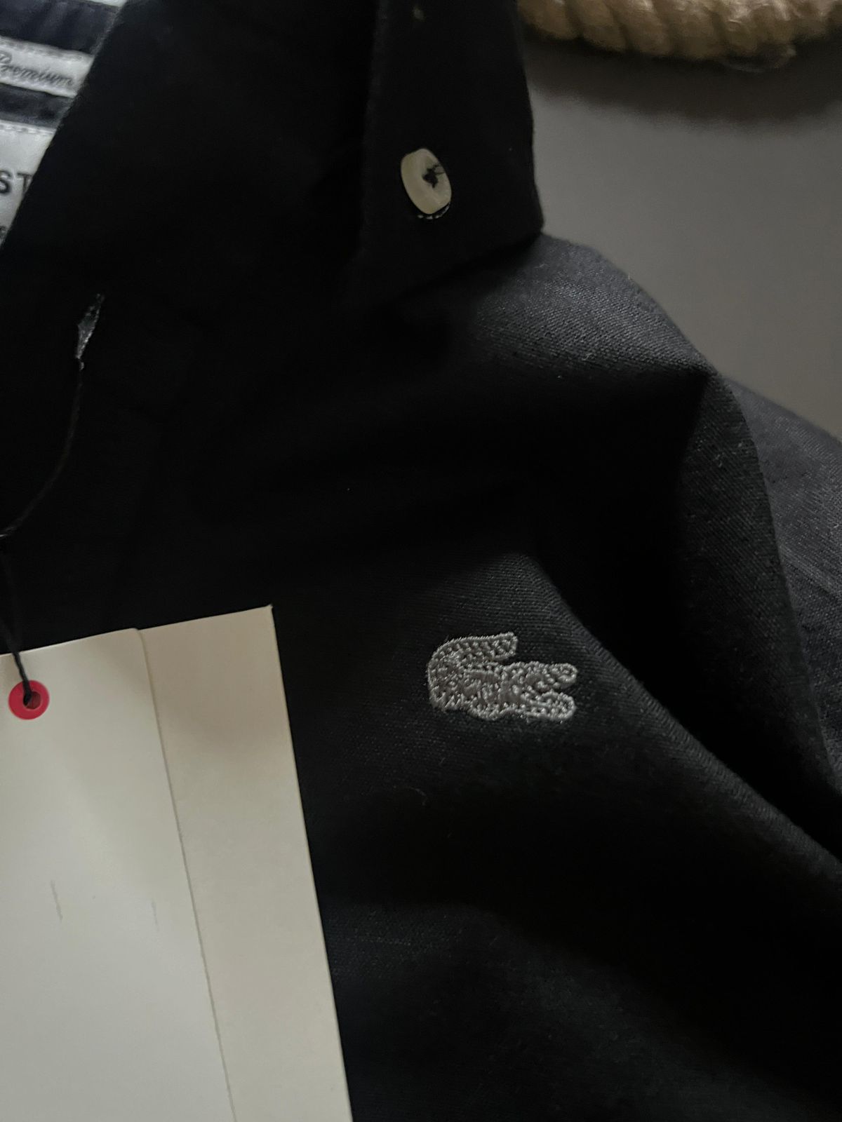 FIRST COPY LACOSTE PLAIN SHIRT OXFORD COTTON LYCRA - Image 6