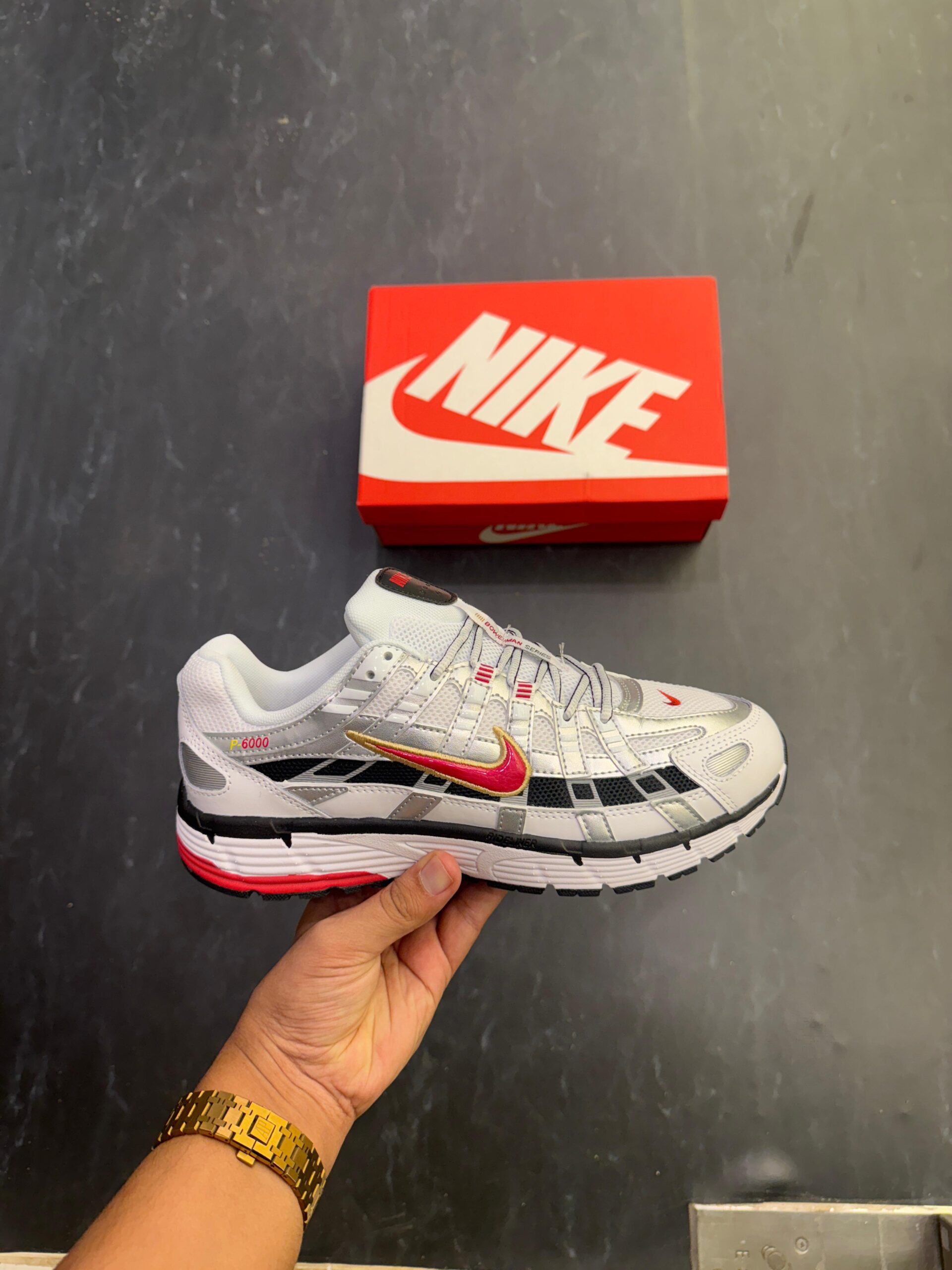 FIRST COPY NIKE P-6000 TRAINER METALLIC RED - Image 2
