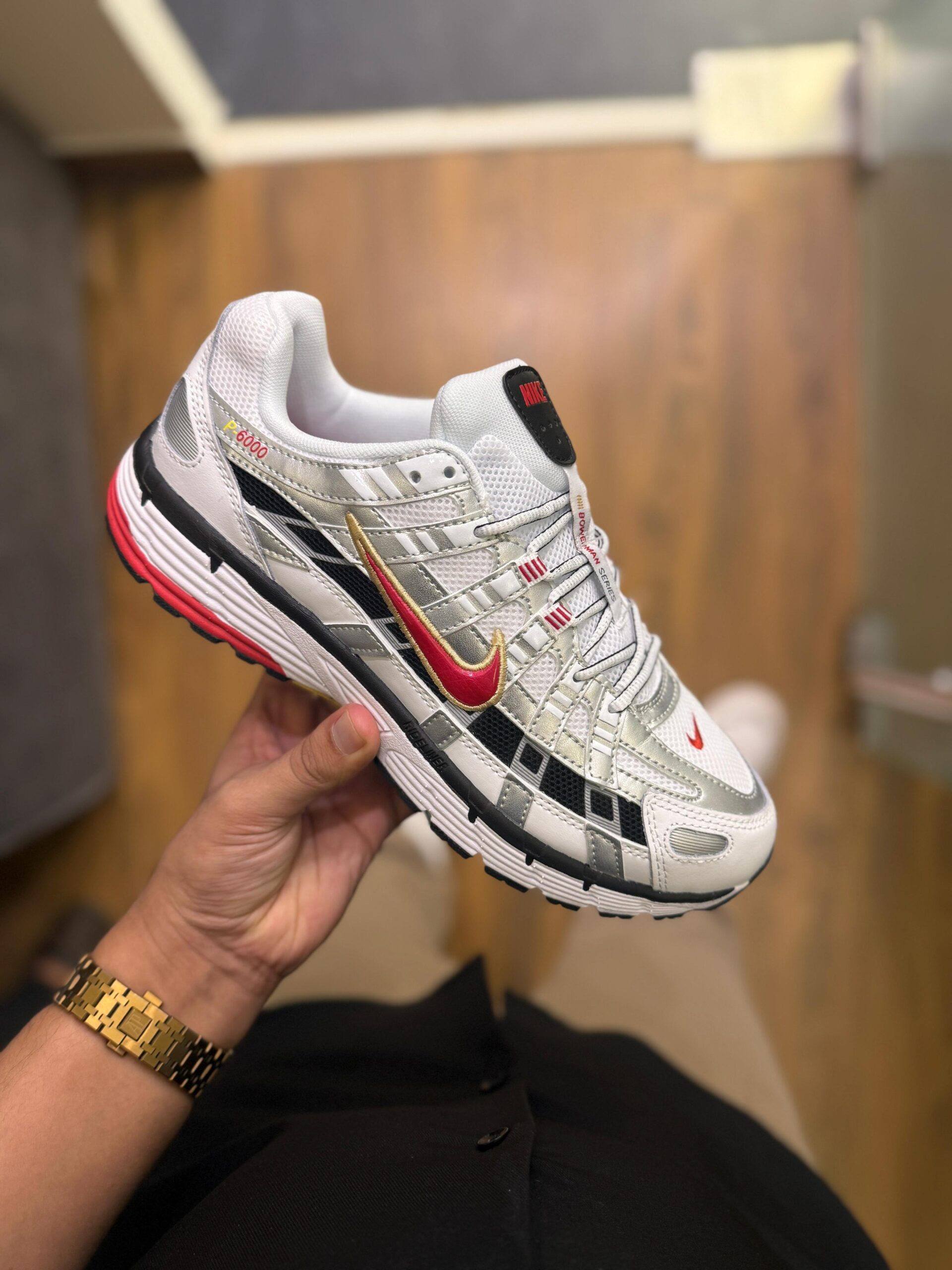 FIRST COPY NIKE P-6000 TRAINER METALLIC RED - Image 3