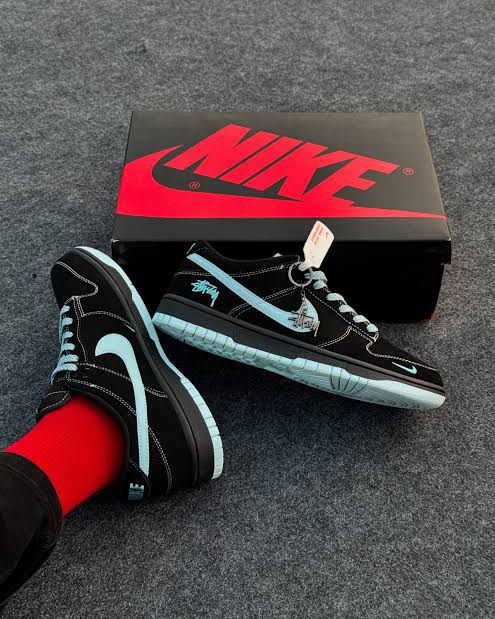 FIRST COPY NIKE SB DUNK STUSSY BLACK WHITE 2025 - Image 2