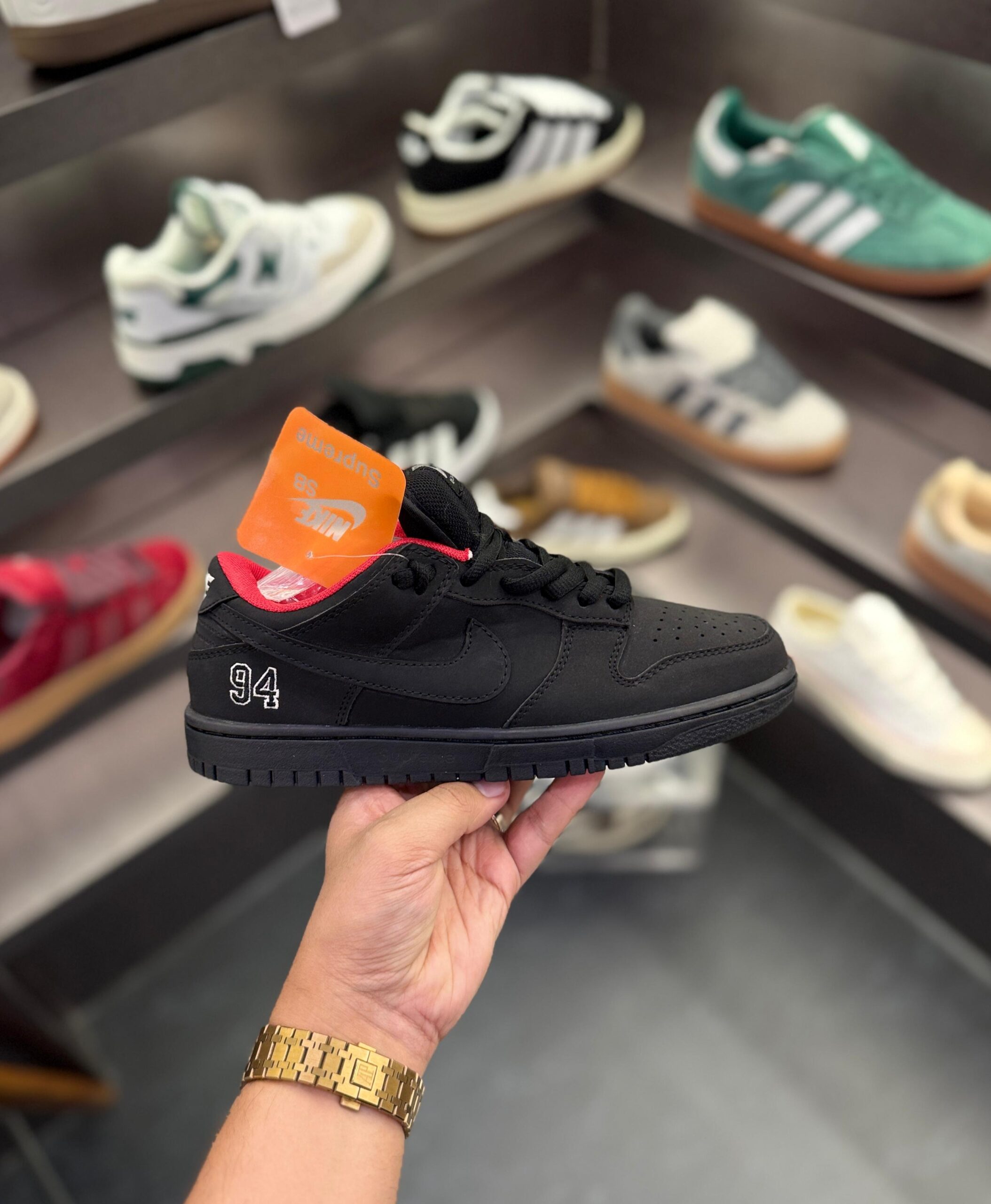 FIRST COPY NIKE SB DUNK SUPREME BRED BLACK RED 2025 - Image 3