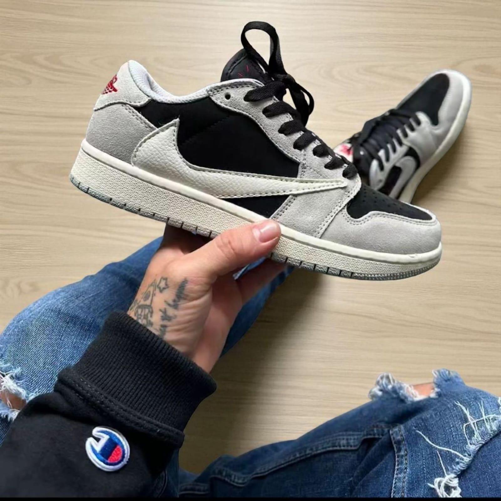 FIRST COPY Nike Air Jordan Travis Scott Low Black/Grey for-unisex - Image 4