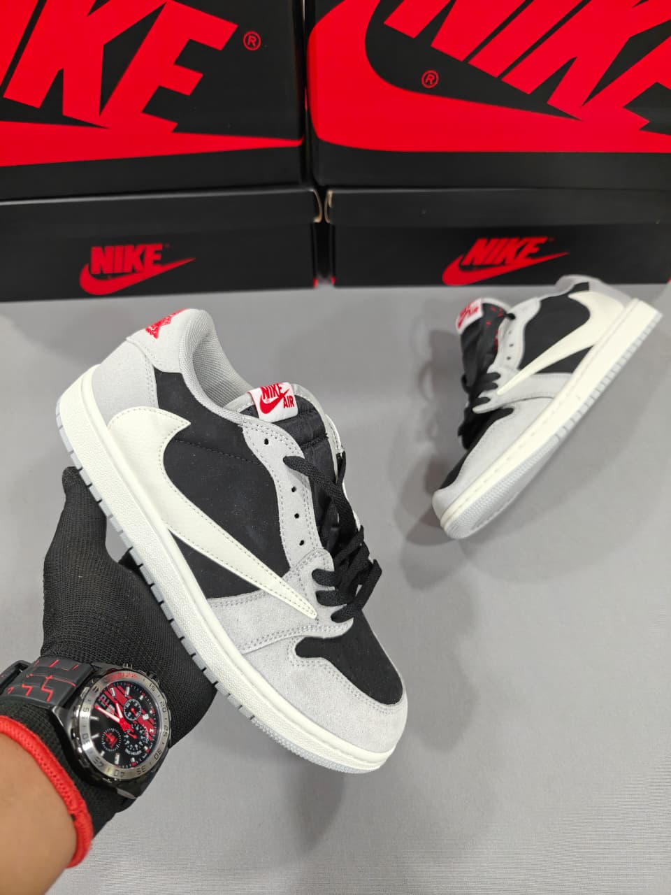 FIRST COPY Nike Air Jordan Travis Scott Low Black/Grey for-unisex - Image 5