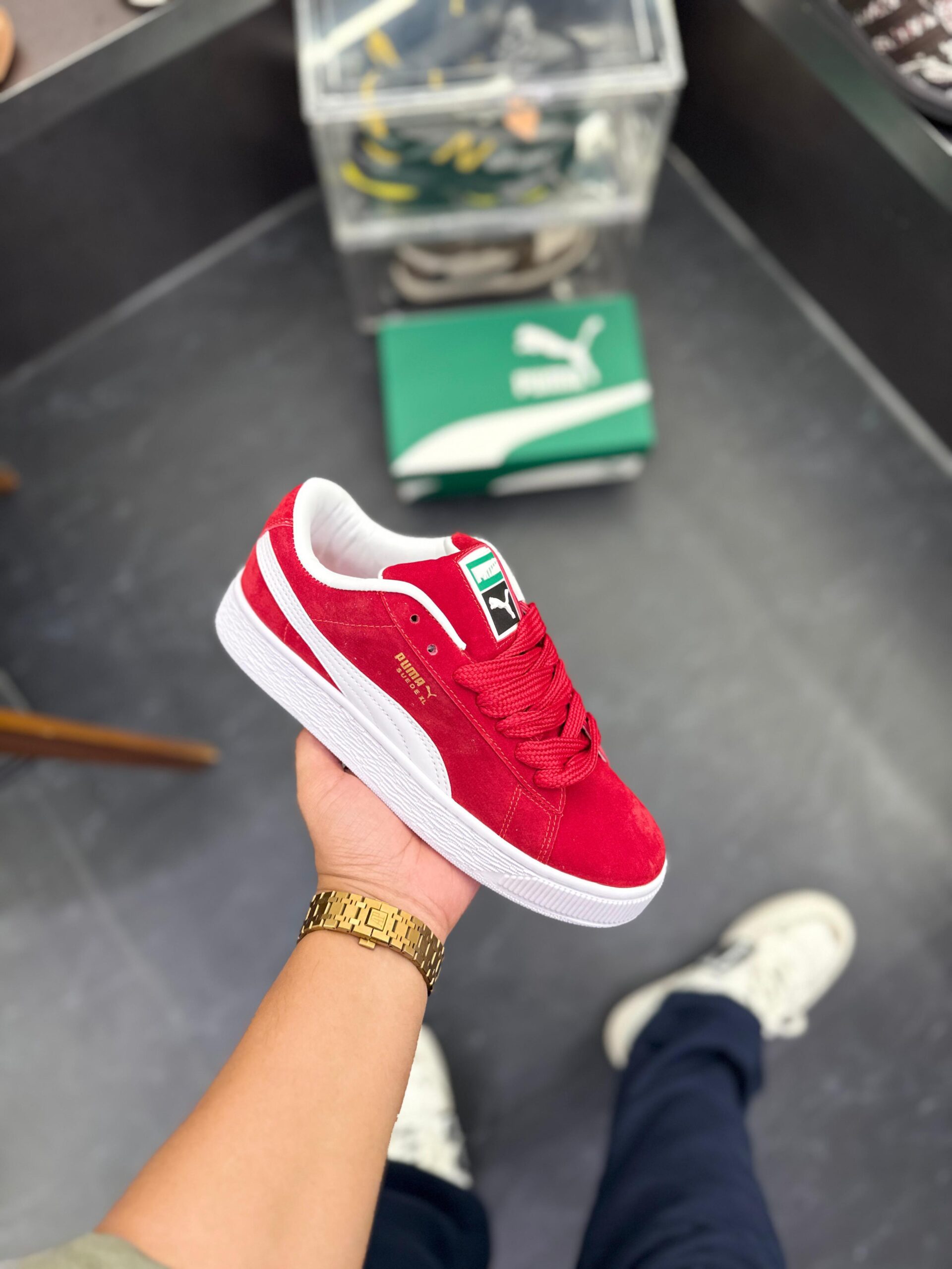FIRST COPY PUMA CLASSIC SUEDE XL RED - Image 2