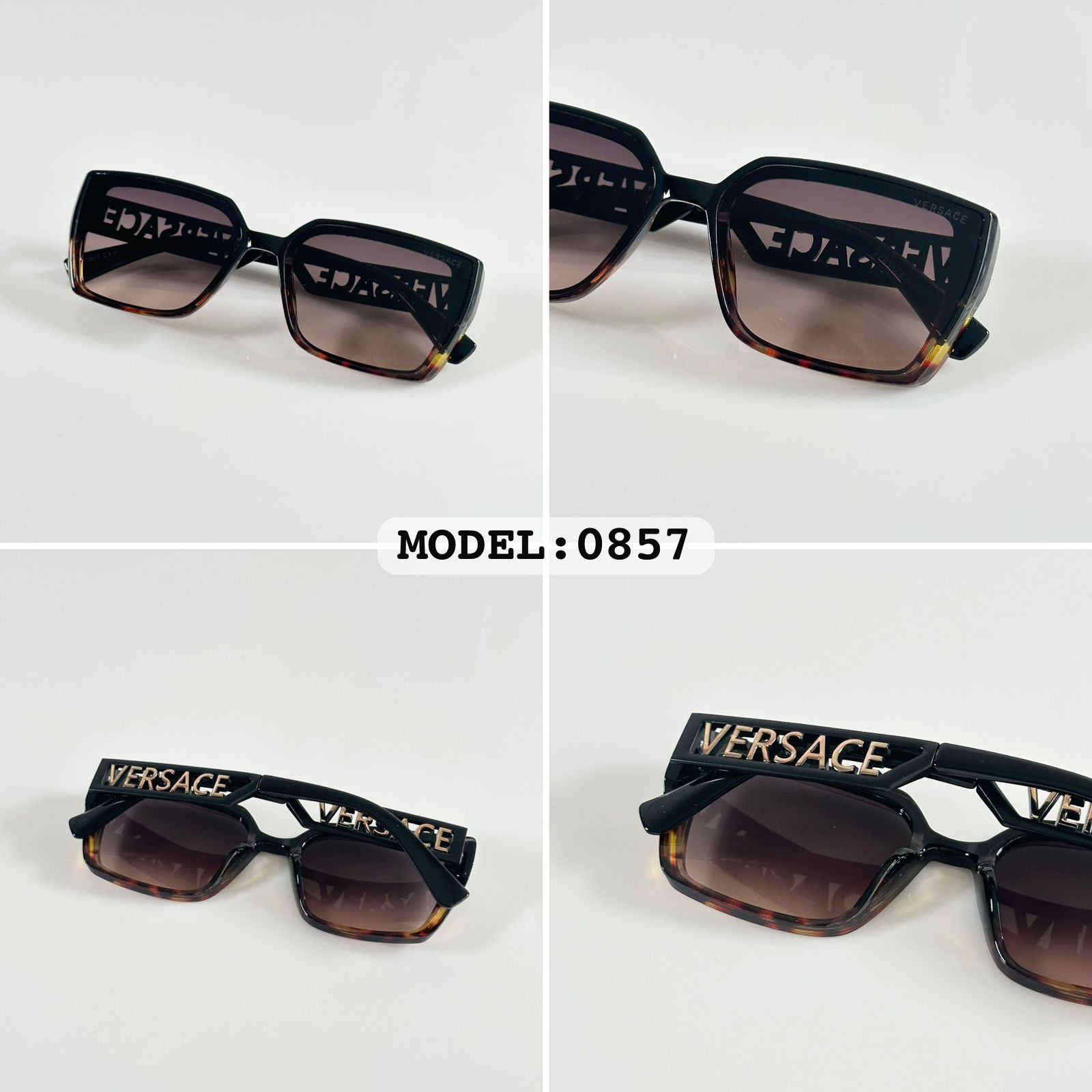 FIRST COPY VERSACE WMNS 0857 TIGER BLACK SUNGLASS - Image 4