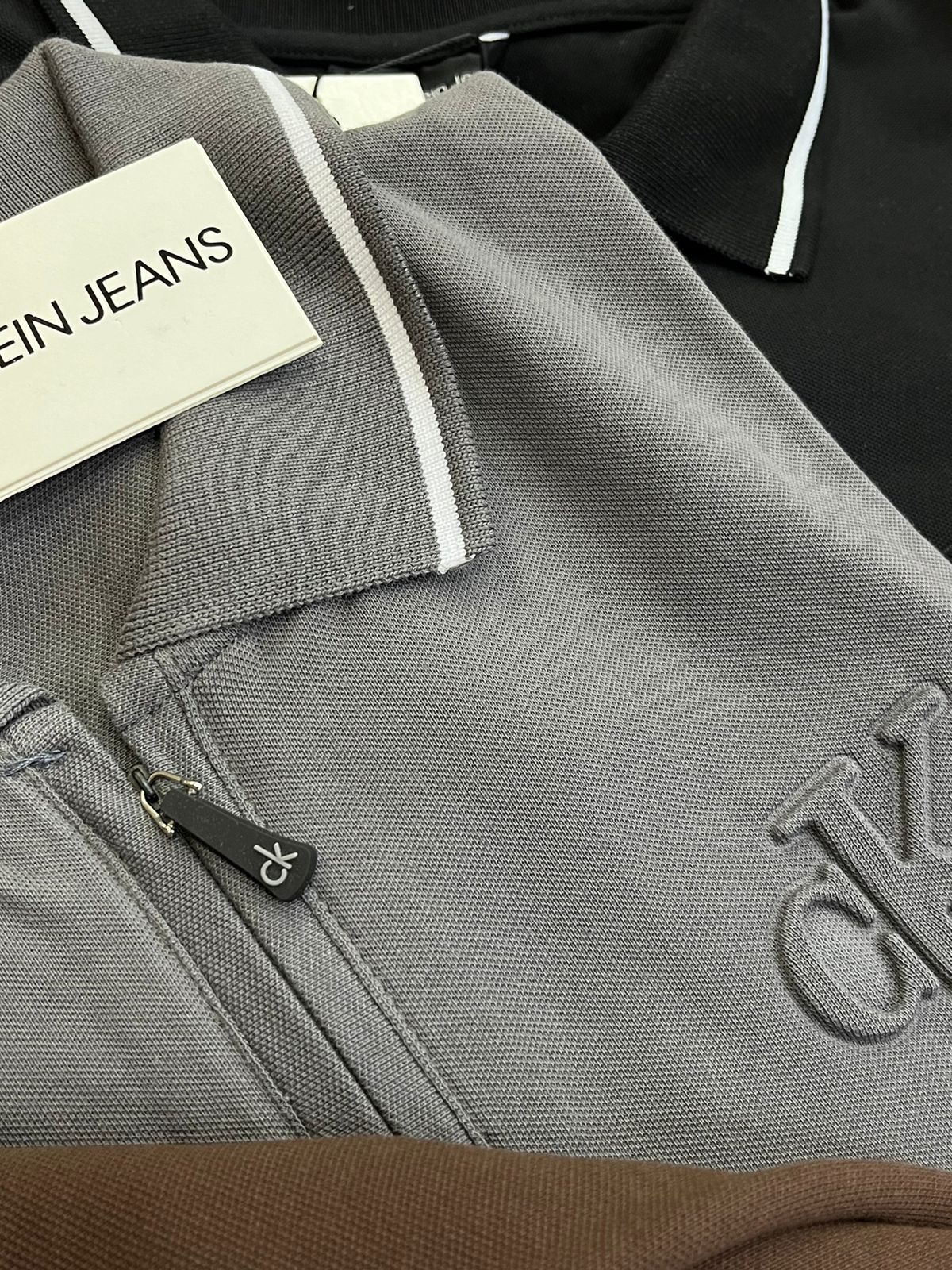 FIRST COPY calvin klien Half zipper matty fabric t-shirt - Image 5