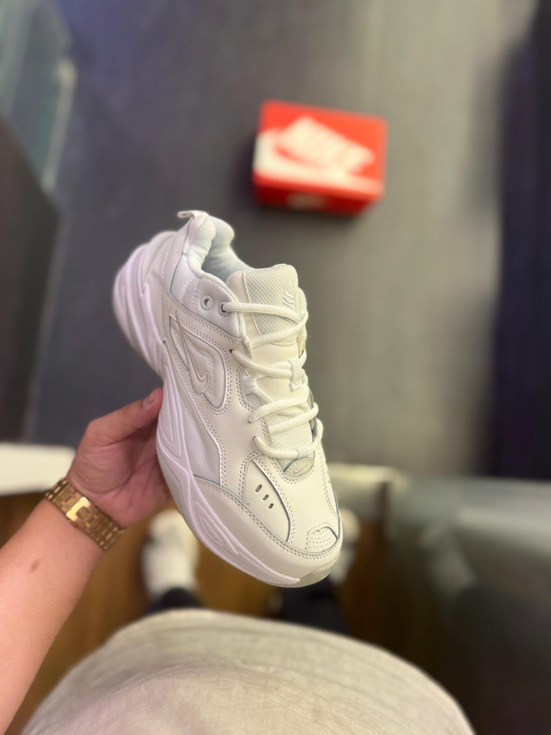 FIRST COPY NIKE MK2 TEKNO TRIPPLE WHITE EDTN SHOES - Image 3