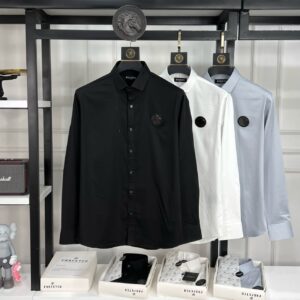 FIRST COPY BALMAIN IMPORTED SATIN LYCRA FABRIC FULL SLEEVE SHIRTS