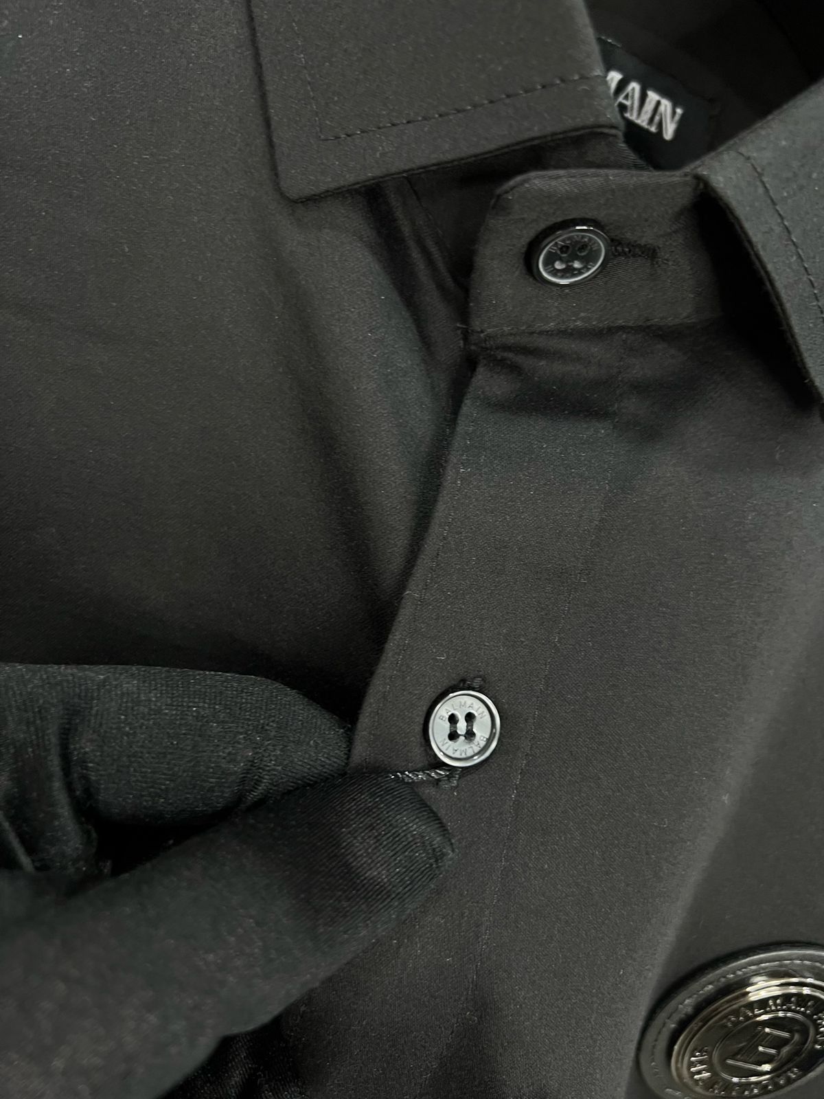 FIRST COPY BALMAIN IMPORTED SATIN LYCRA FABRIC FULL SLEEVE SHIRTS - Image 11