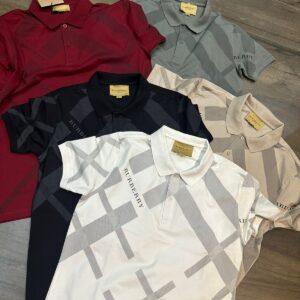 FIRST COPY BURBERRY EXCLUSIVE COTTON LYCRA COLLAR T-SHIRT