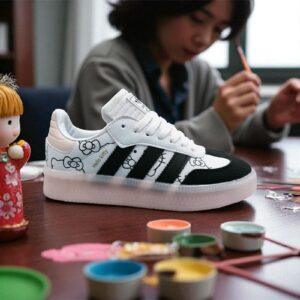 FIRST COPY Adidas Samba Hello Kitty Black pink shoes for girls