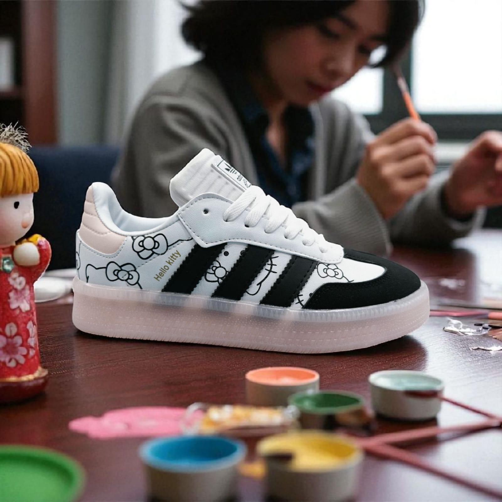 FIRST COPY Adidas Samba Hello Kitty Black pink shoes for girls