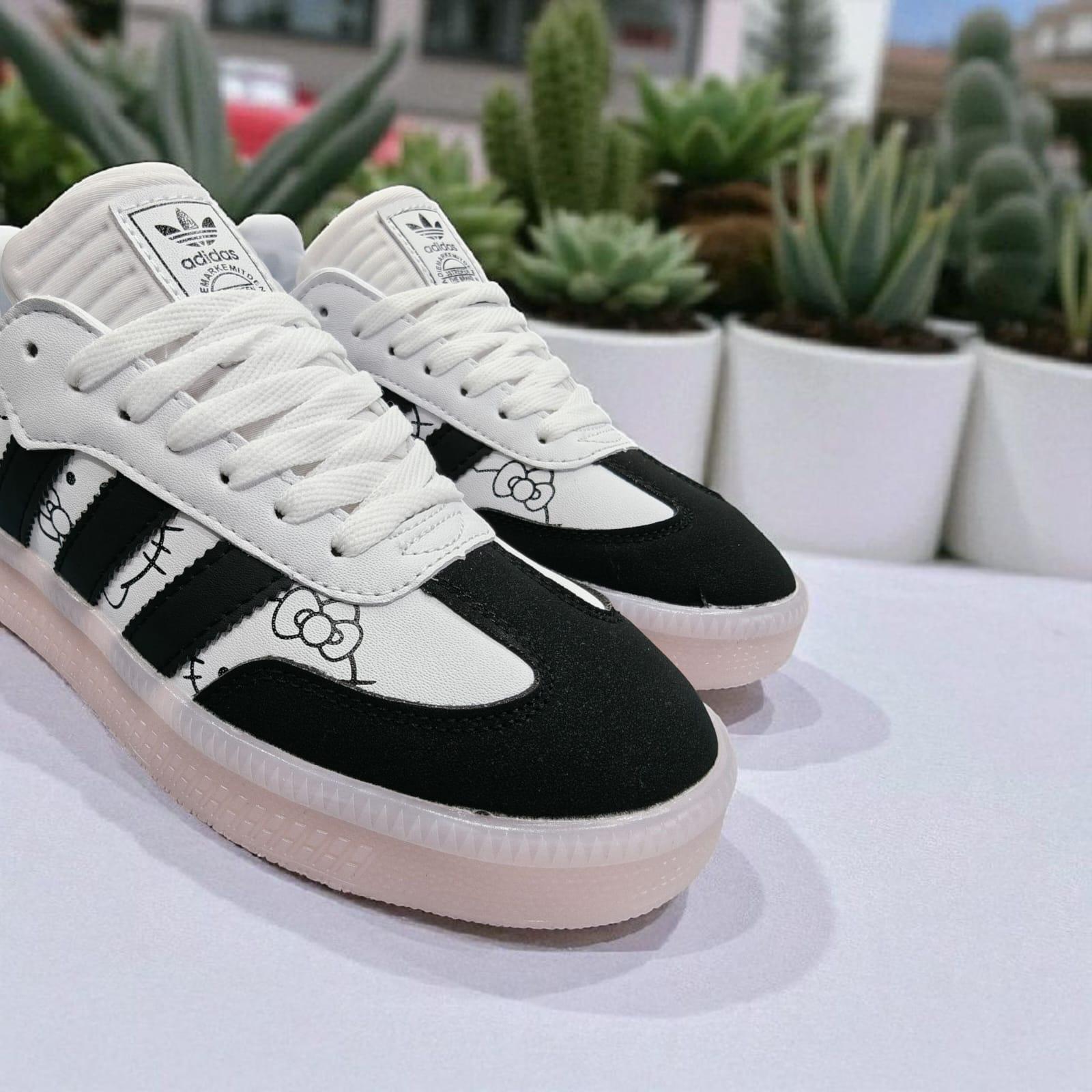 FIRST COPY Adidas Samba Hello Kitty Black pink shoes for girls - Image 2