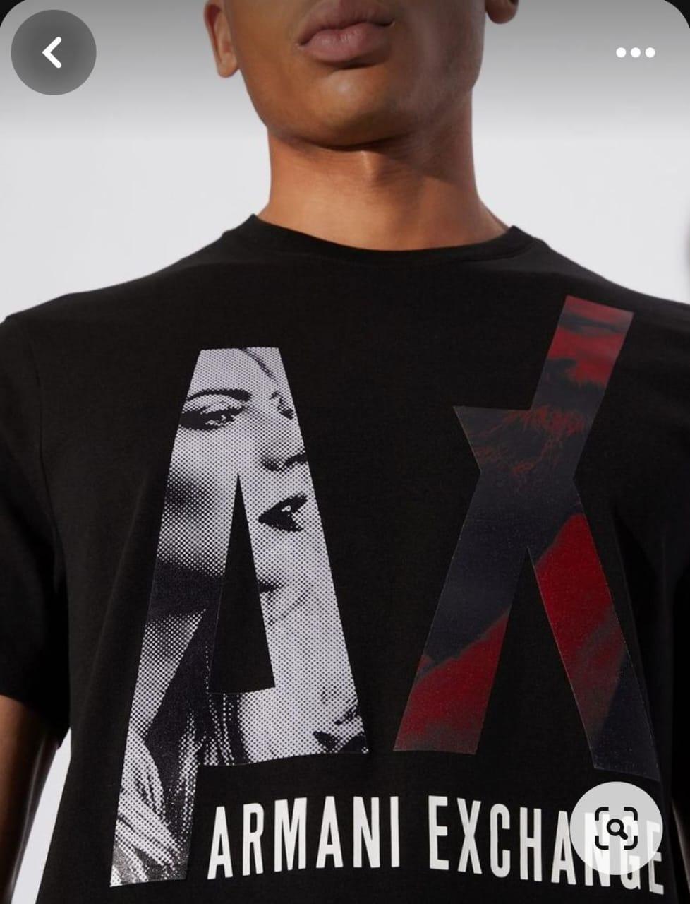 FIRST COPY ARMANI COTTON LYCRA CREW NECK T-shirts - Image 3