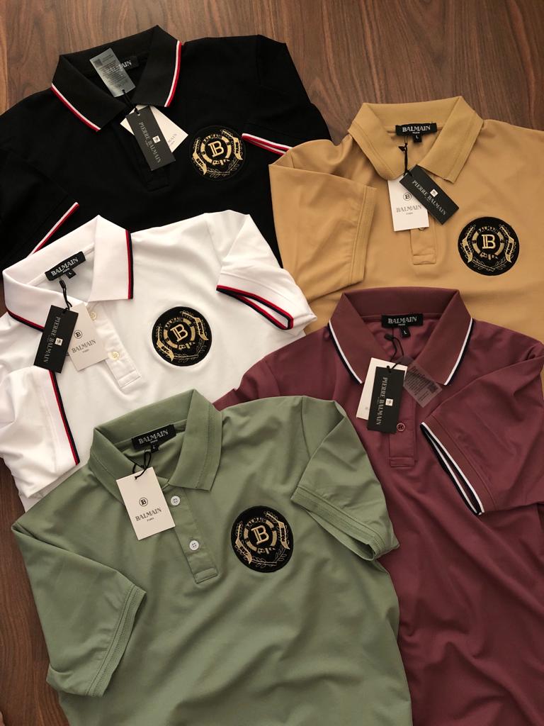 FIRST COPY BALMAIN COTTON LYCRA POLOS T-SHIRT - Image 10