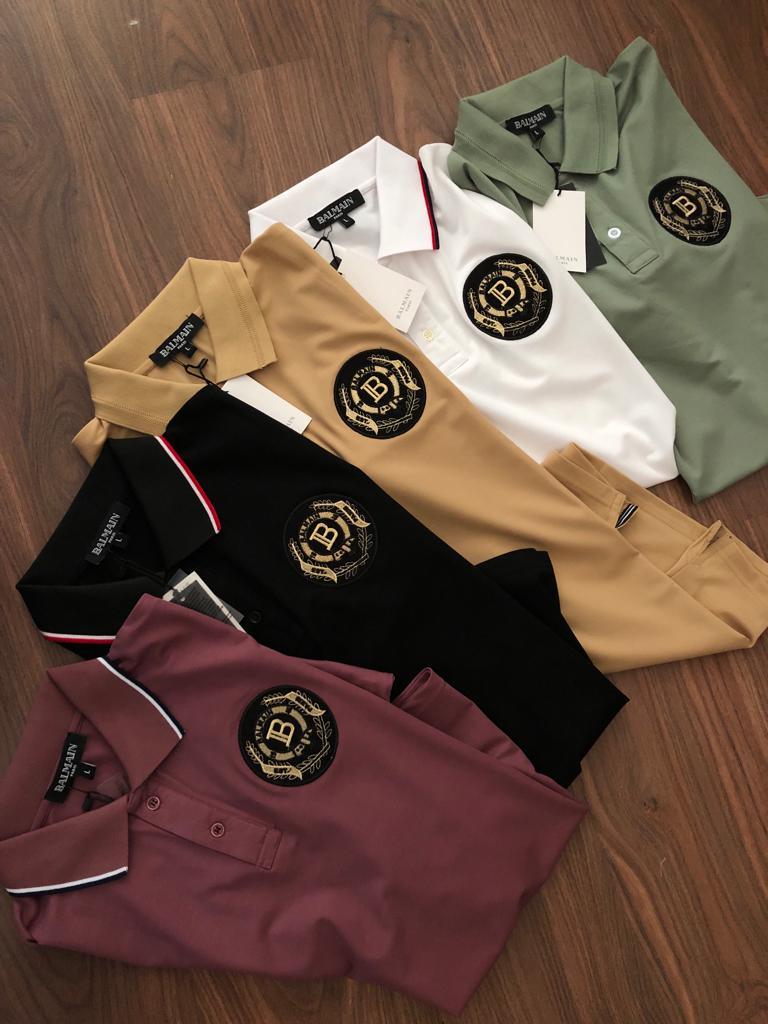 FIRST COPY BALMAIN COTTON LYCRA POLOS T-SHIRT - Image 12