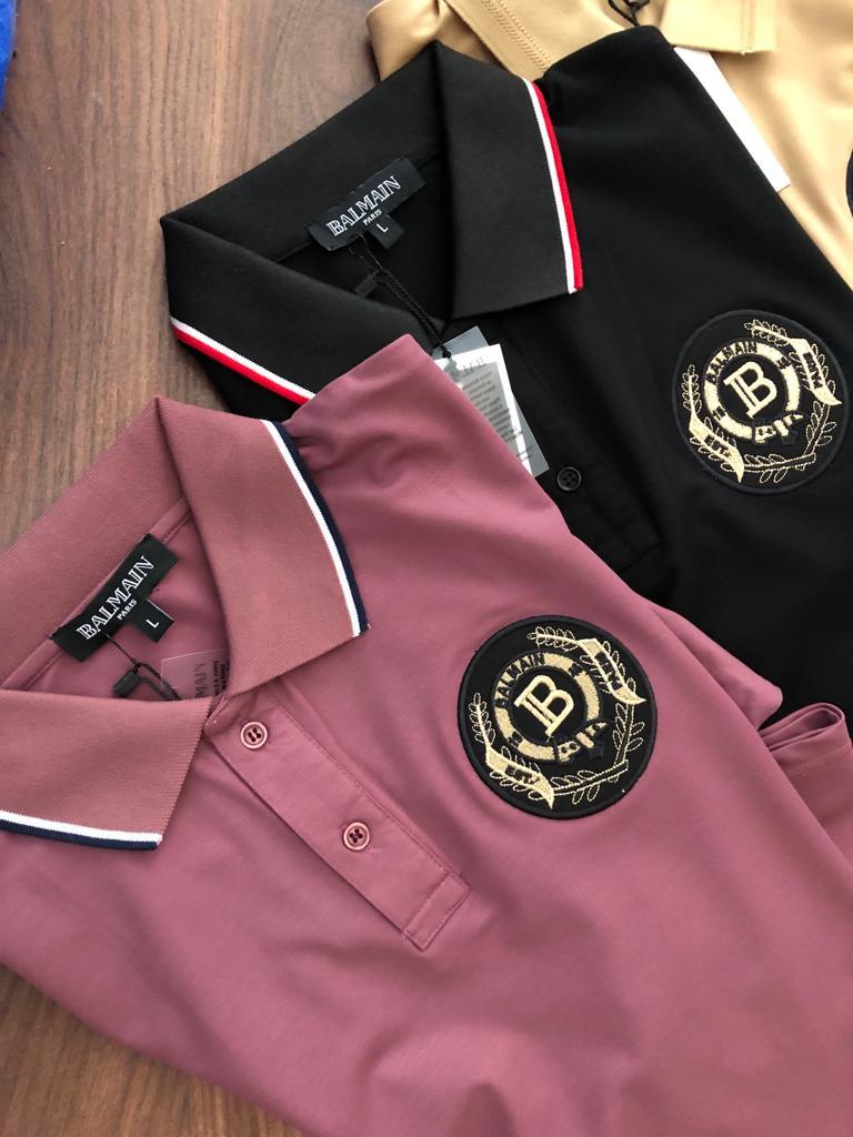 FIRST COPY BALMAIN COTTON LYCRA POLOS T-SHIRT - Image 14