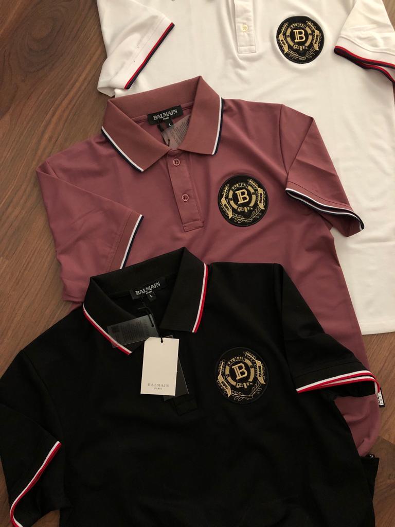 FIRST COPY BALMAIN COTTON LYCRA POLOS T-SHIRT - Image 4