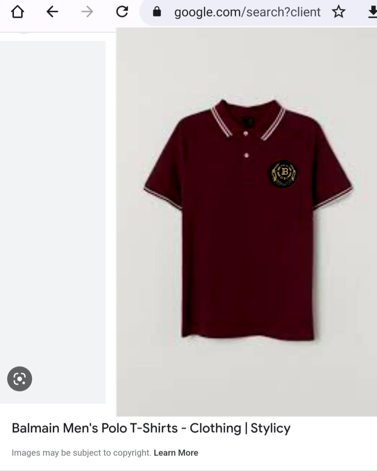 FIRST COPY BALMAIN COTTON LYCRA POLOS T-SHIRT - Image 7