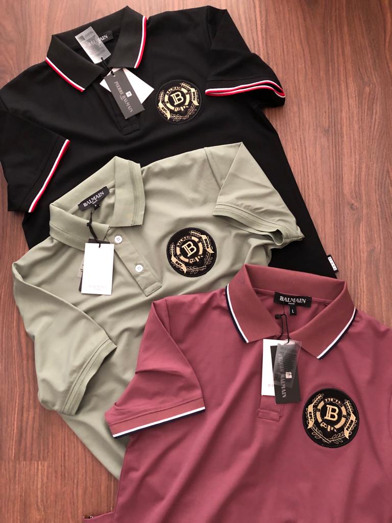 FIRST COPY BALMAIN COTTON LYCRA POLOS T-SHIRT - Image 8