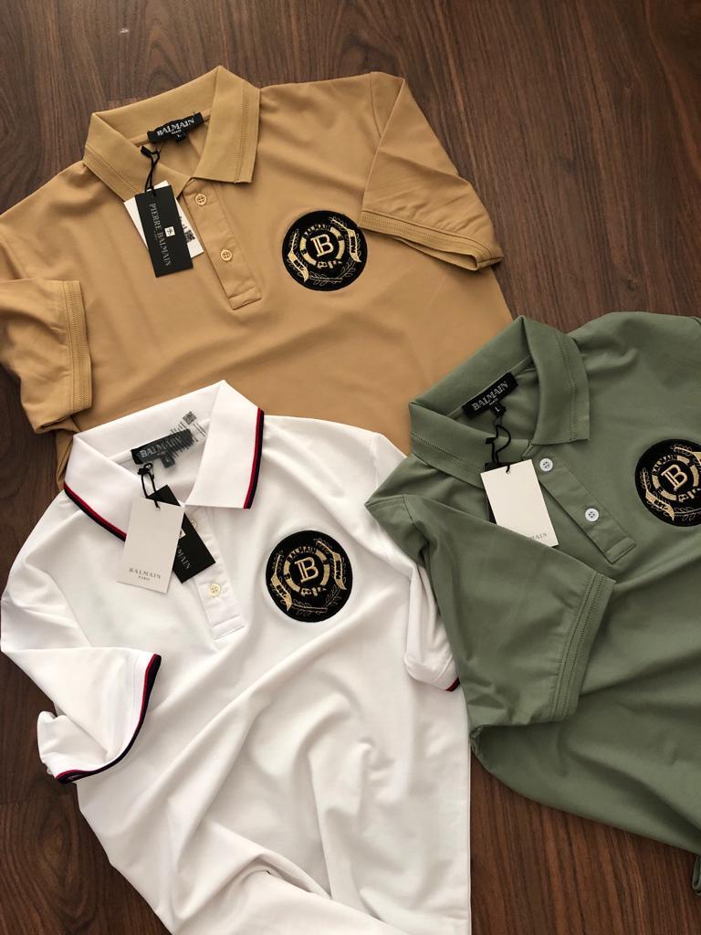 FIRST COPY BALMAIN COTTON LYCRA POLOS T-SHIRT - Image 9