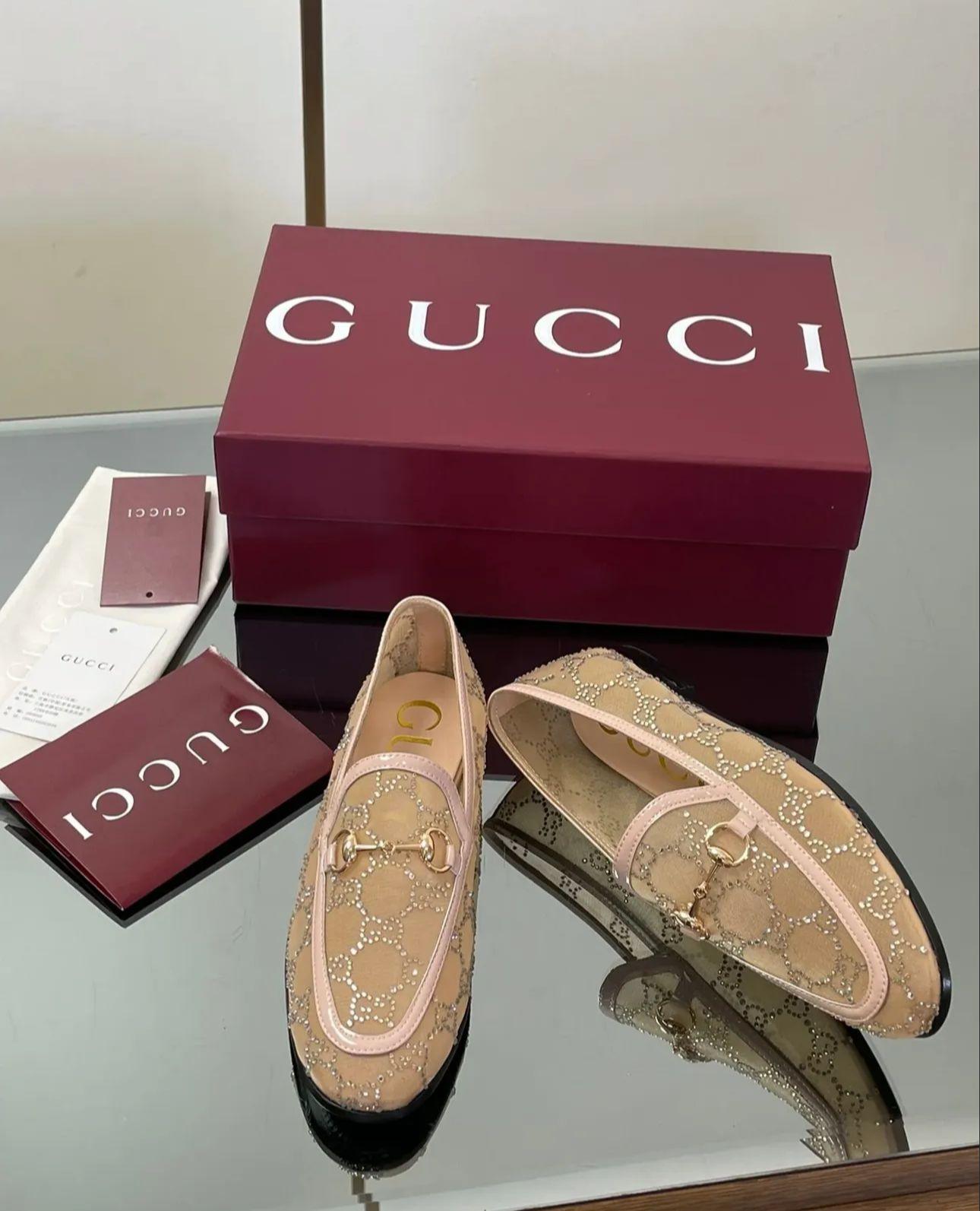 FIRST COPY GUCCI SWAROVSKI LOAFERS FOR MEN - Image 2