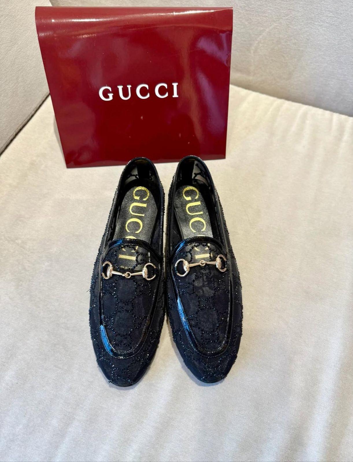 FIRST COPY GUCCI SWAROVSKI LOAFERS FOR MEN - Image 4