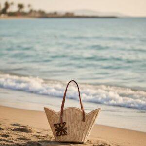 FIRST COPY LOEWE Teen Couffin in Wicker jute quality bag