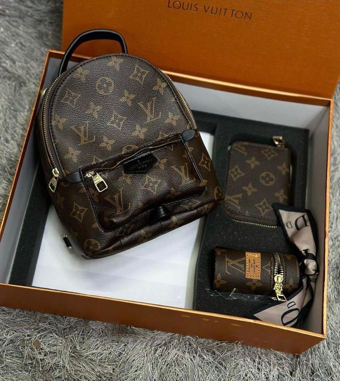 FIRST COPY LOUIS VUITTON BROWN PREMIUM GIFT SET BAGPACK - Image 7