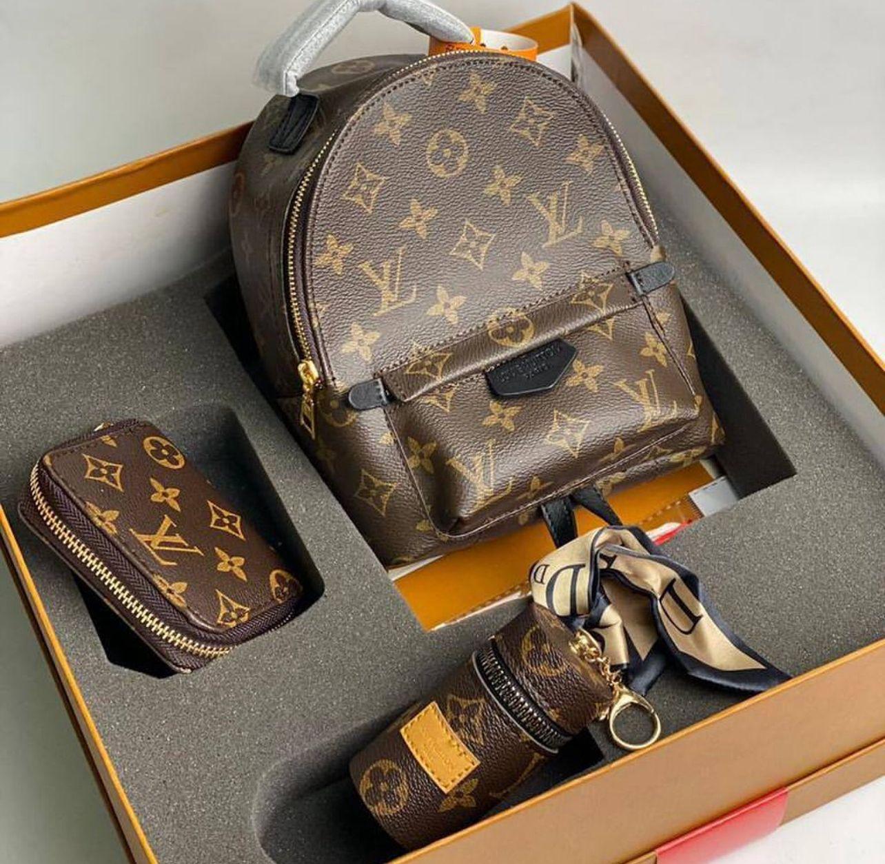 FIRST COPY LOUIS VUITTON BROWN PREMIUM GIFT SET BAGPACK - Image 8
