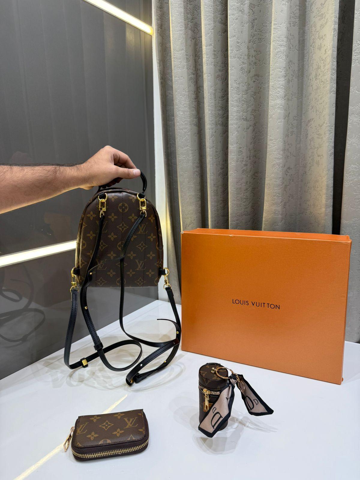 FIRST COPY LOUIS VUITTON BROWN PREMIUM GIFT SET BAGPACK - Image 2