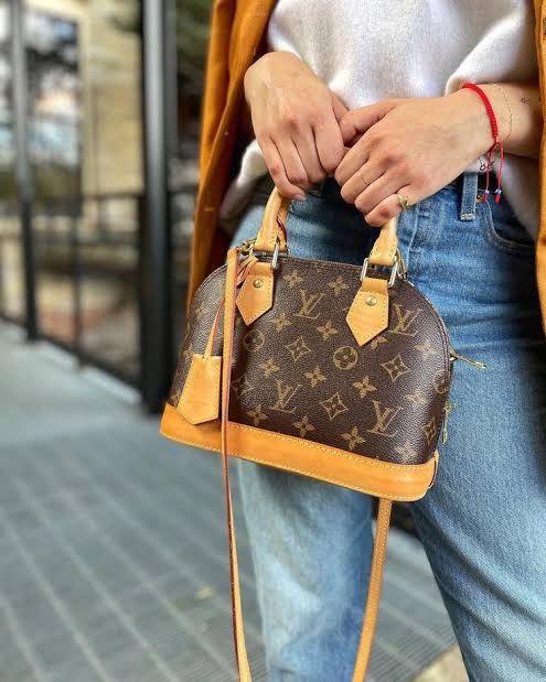 FIRST COPY LOUIS VUITTON MONO ALMA BROWN HAND BAG - Image 4