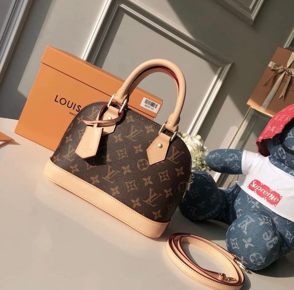 FIRST COPY LOUIS VUITTON MONO ALMA BROWN HAND BAG - Image 5