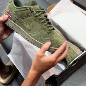 FIRST COPY NIKE SB DUNK SUPREME OLIVE GREEN FOR MEN