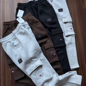FIRST COPY Tommy hilfigher woolen fleece fabric Jogger