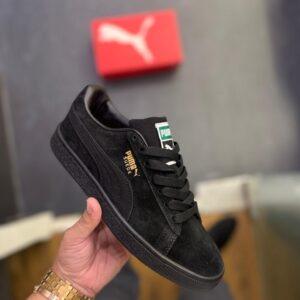 FIRST COPY PUMA CLASSIC SUEDE TRIPPLE BLACK SHOES FOR MEN