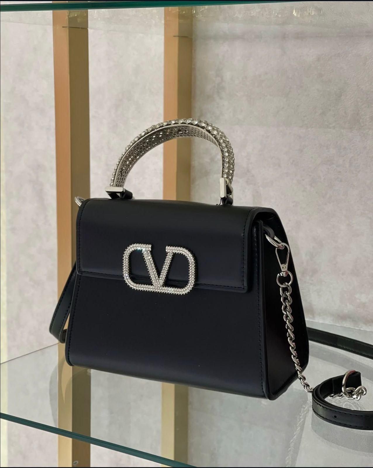 FIRST COPY VALENTINO STONE GARAVANI LOGO TOP HANDLE BAG - Image 2