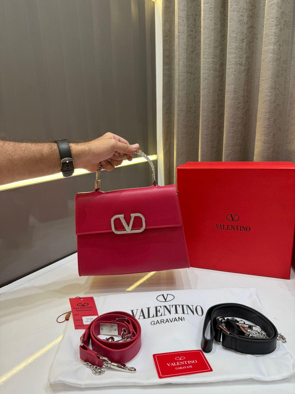 FIRST COPY VALENTINO STONE GARAVANI LOGO TOP HANDLE BAG - Image 4